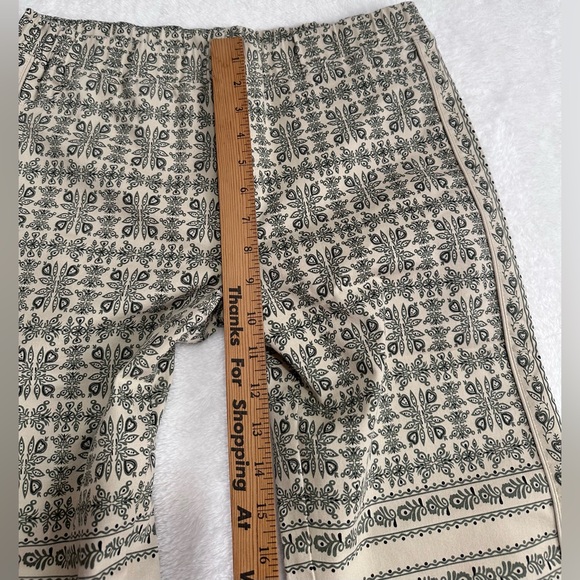 Umgee Bohemian Green Khaki Printed Casual Lounge Pants Size Large NWT - Picture 7 of 7